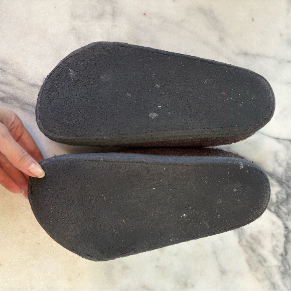 Birkenstock Dark Brown Wool Slip-Ons - Picture 6 of 7